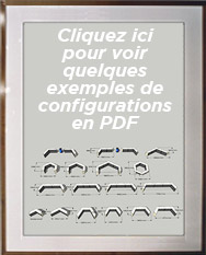 exemples de configurations des desks modulables